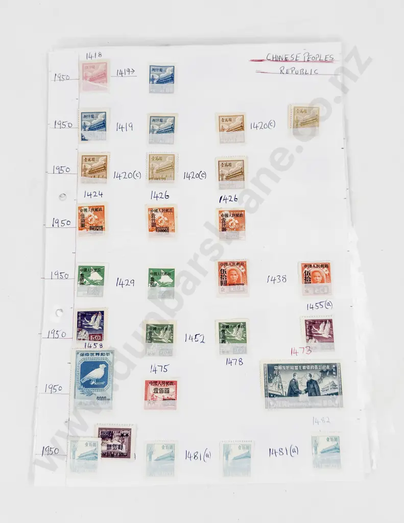 World Vintage Stamps China C1885 - C1980 Image 1++