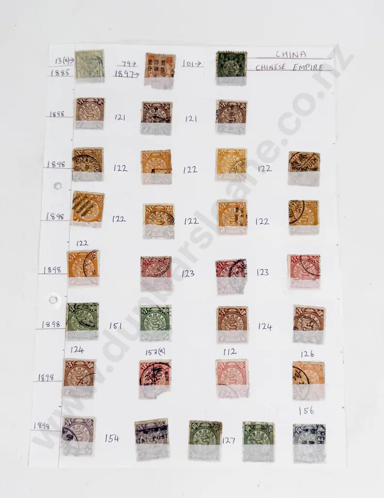 World Vintage Stamps China C1885 - C1980 Image 1++