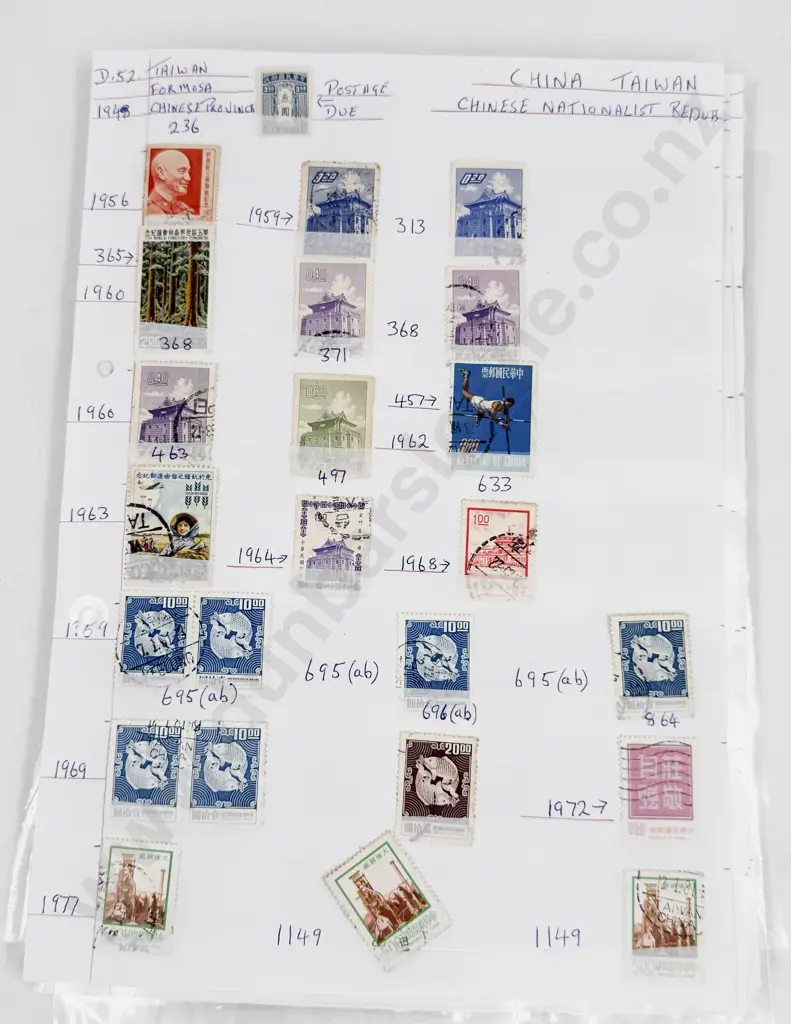 World Vintage Stamps China C1885 - C1980 Image 1++