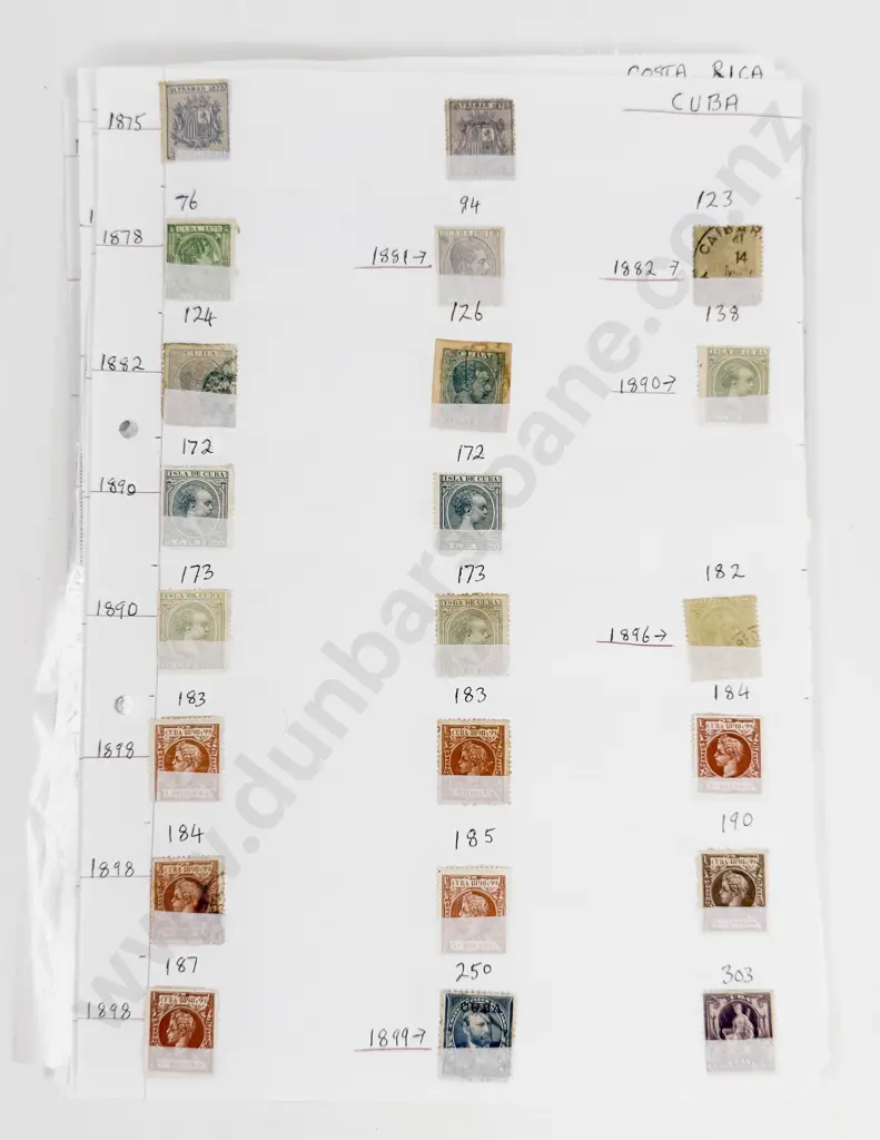 World Vintage Stamps Chile - Colombia - Costa Rica - Cyprus - Cuba Image 1++