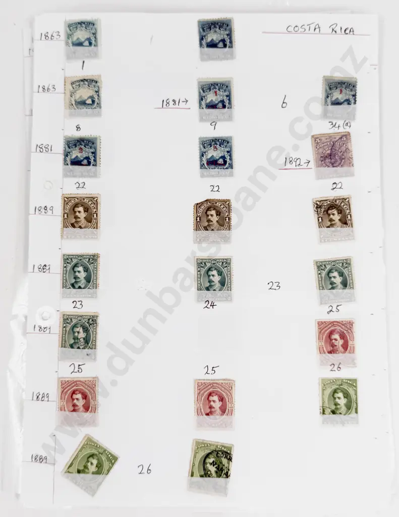 World Vintage Stamps Chile - Colombia - Costa Rica - Cyprus - Cuba Image 1++