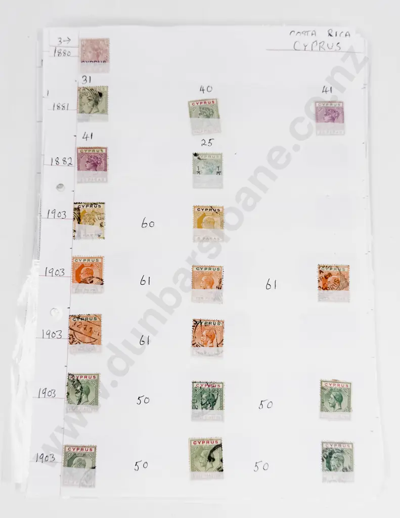 World Vintage Stamps Chile - Colombia - Costa Rica - Cyprus - Cuba Image 1++
