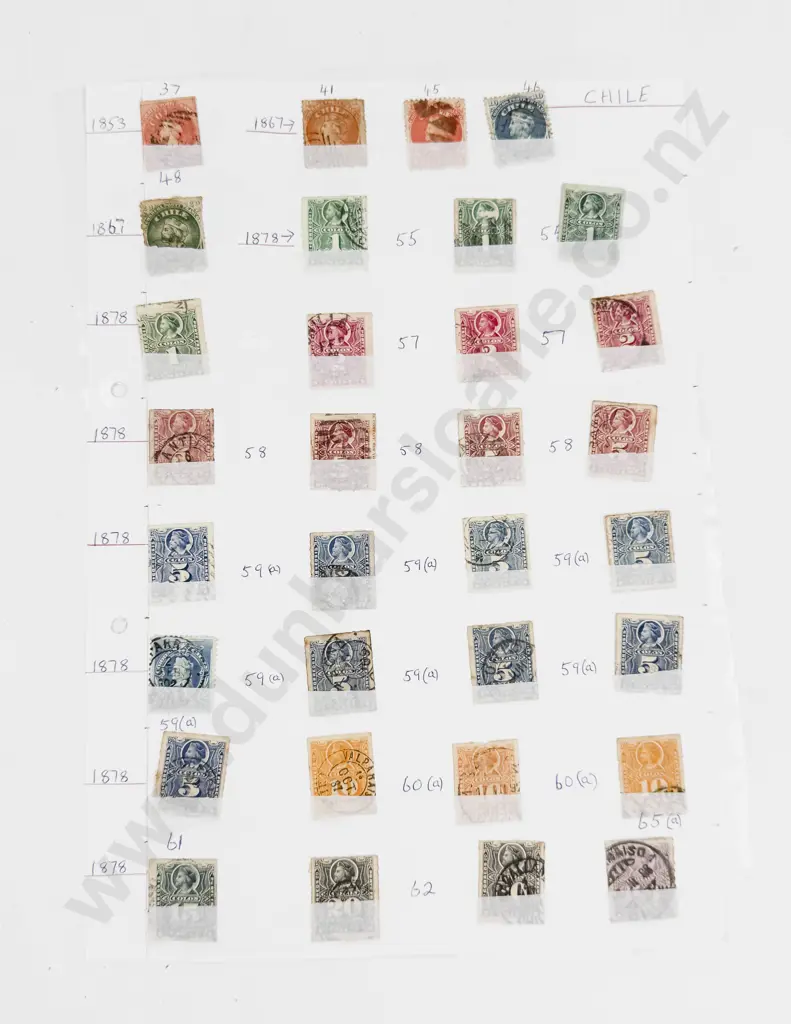 World Vintage Stamps Chile - Colombia - Costa Rica - Cyprus - Cuba Image 1++