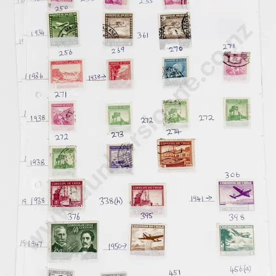 World Vintage Stamps Chile - Colombia - Costa Rica - Cyprus - Cuba