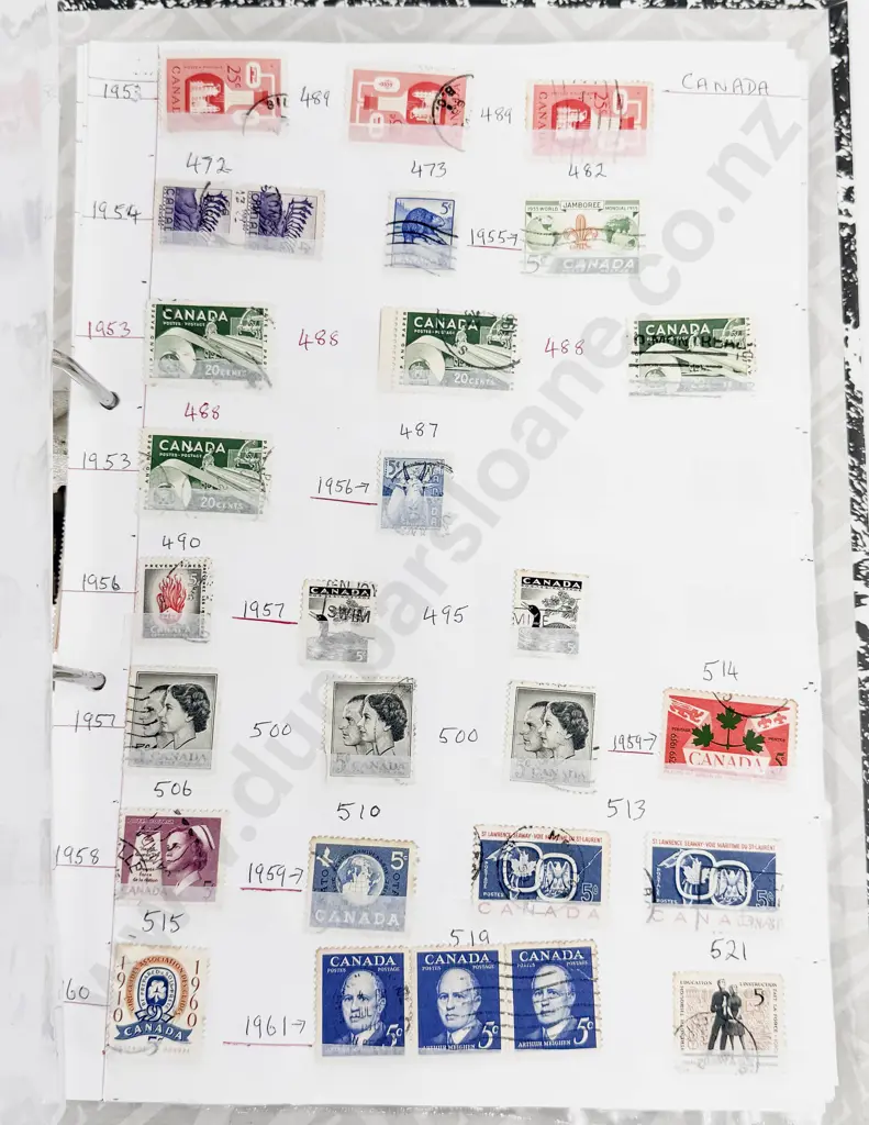 World Vintage Stamps Cameroon - Canada - Cayman Islands - Ceylon Image 1++