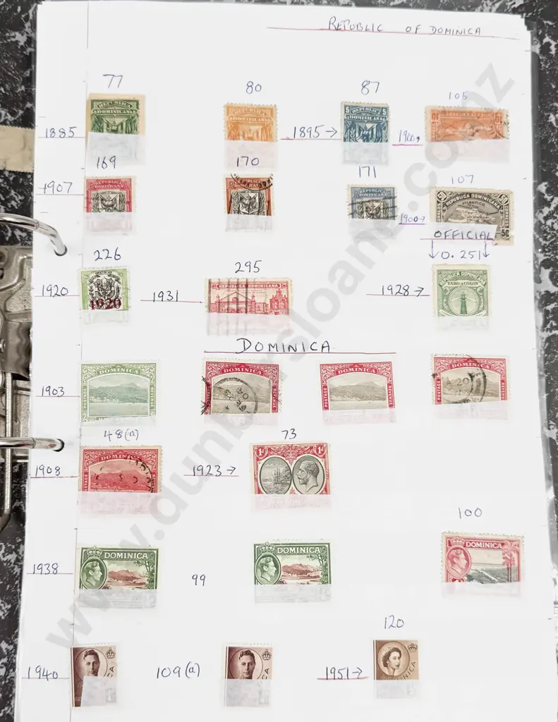 World Vintage Stamps Czechoslovakia - Dominica - Denmark - Egypt - El Salvador - Estonia - also Image 1++