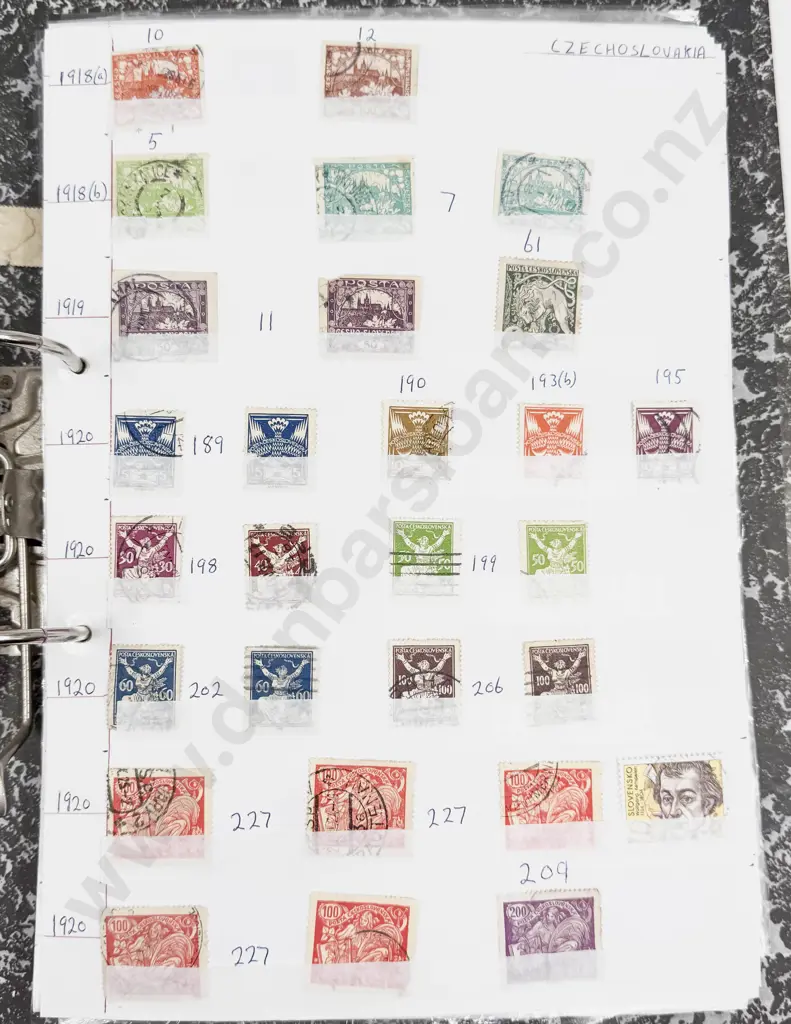 World Vintage Stamps Czechoslovakia - Dominica - Denmark - Egypt - El Salvador - Estonia - also Image 1++
