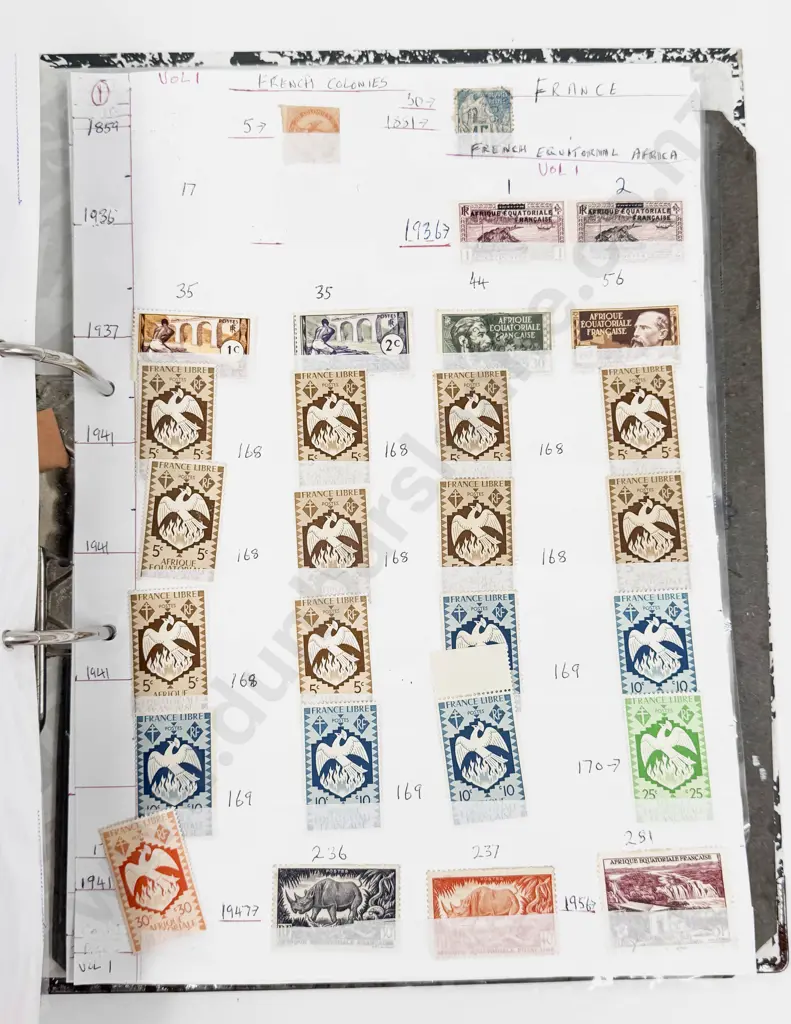 World Vintage Stamps - France and Territories Image 1++