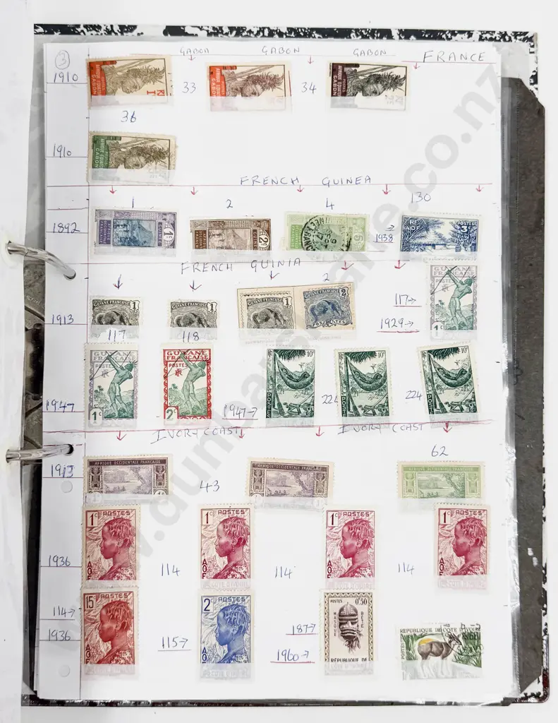 World Vintage Stamps - France and Territories Image 1++