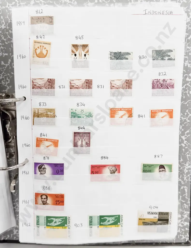 World Vintage Stamps Iraq - Iran - Indonesia - Iceland - Kuwait - Laos - Latvia - Liberia - Luxembourg - also Malta Image 1++