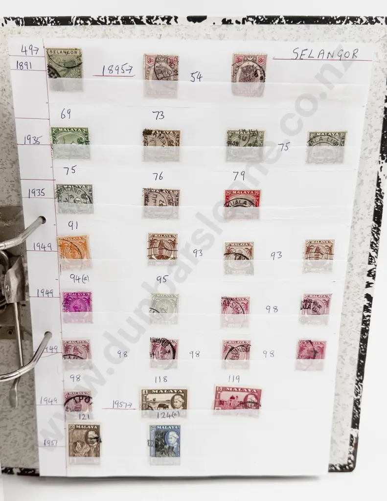 World Vintage Stamps Malaysia - Johore - Kedah - Penang - Selangor Image 1++