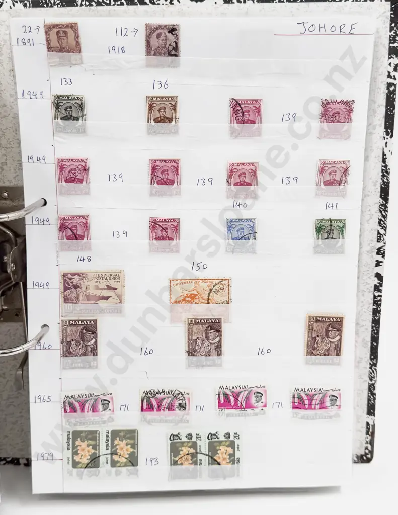 World Vintage Stamps Malaysia - Johore - Kedah - Penang - Selangor Image 1++