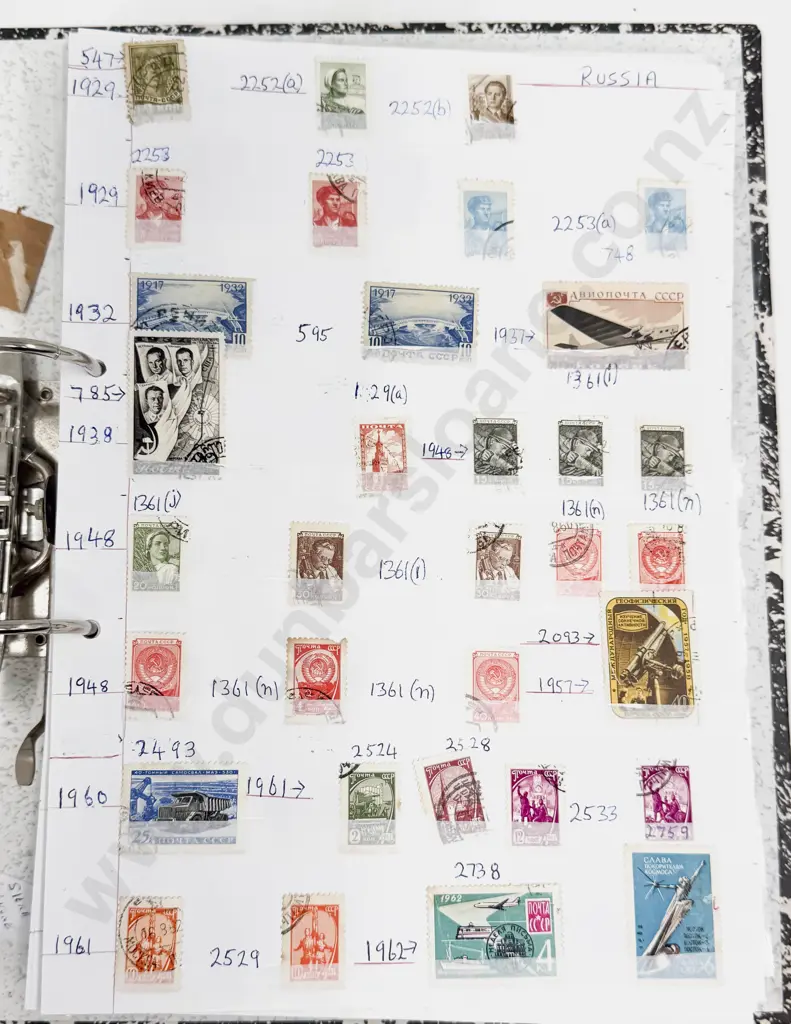 World Vintage Stamps Russia - Romania - St Kitt Nevis - St Lucia - Sabah - Samoa - San Marino also Image 1++