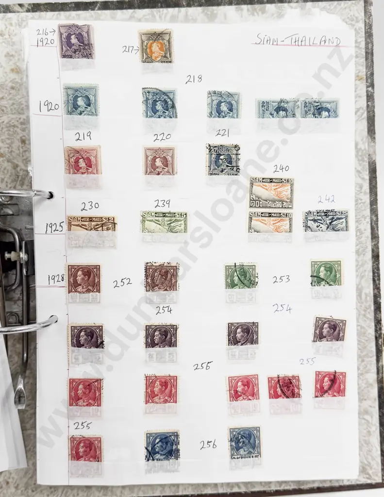 World Vintage Stamps Switzerland - Syria - Siam/Thailand - Trindad & Tobago - Tunsia -  also Image 1++