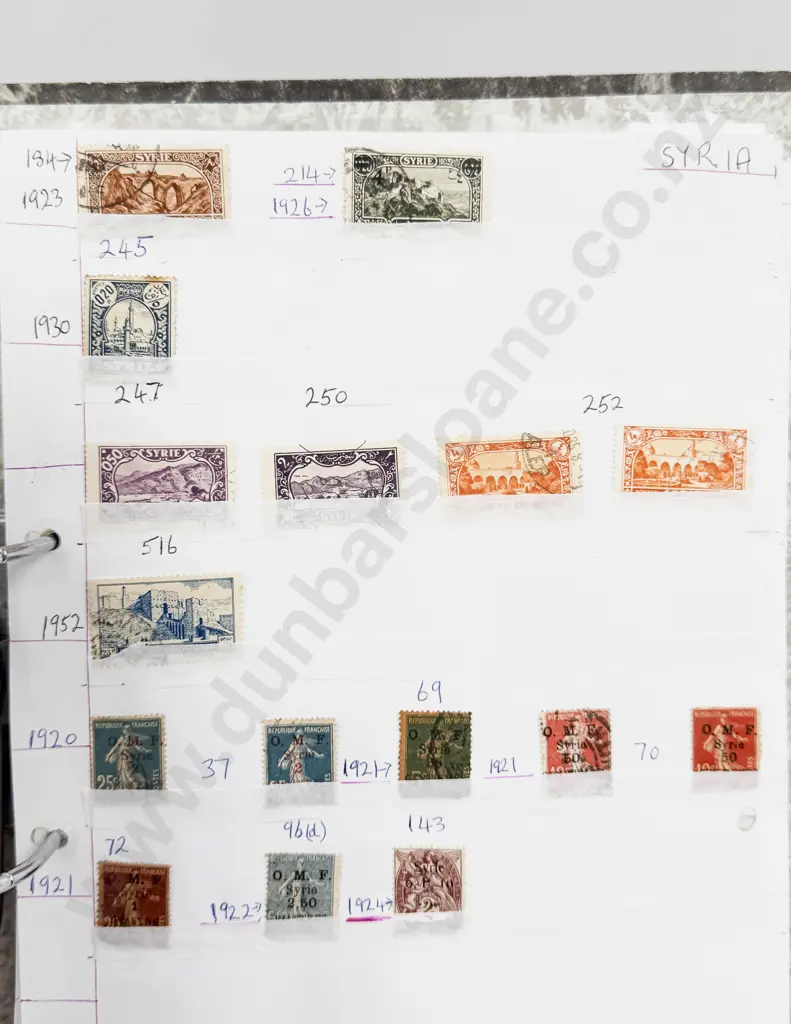 World Vintage Stamps Switzerland - Syria - Siam/Thailand - Trindad & Tobago - Tunsia -  also Image 1++