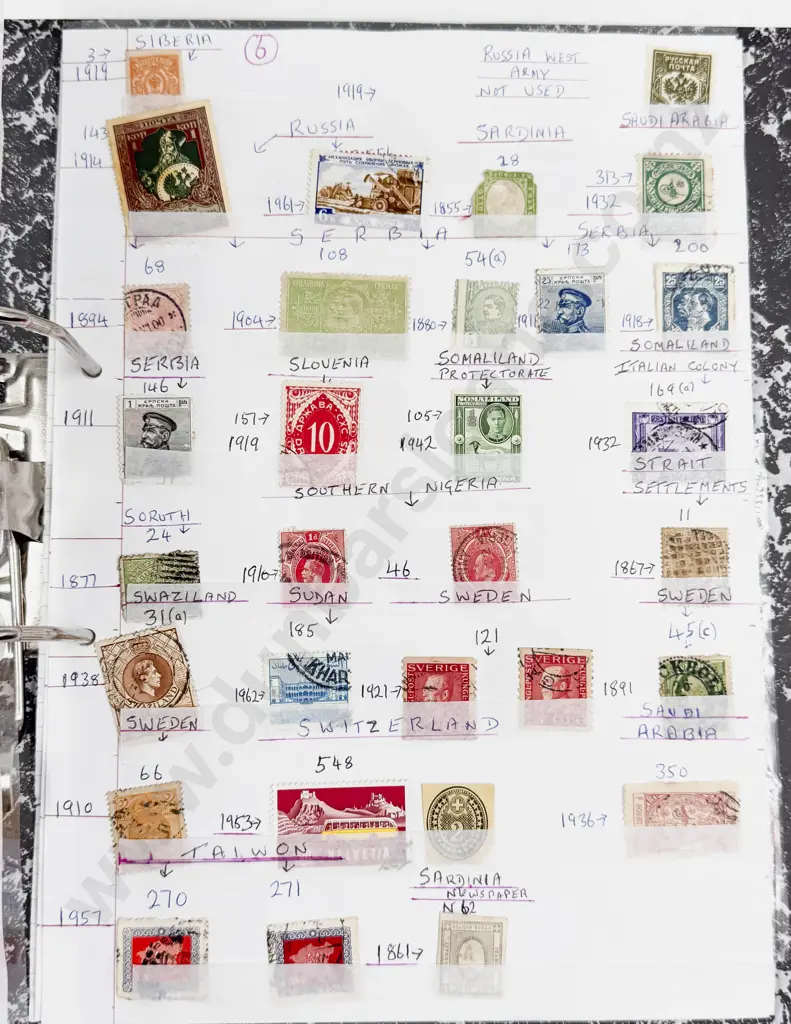 World Vintage Stamps - Various countries with small amounts of stamps for each Image 1++