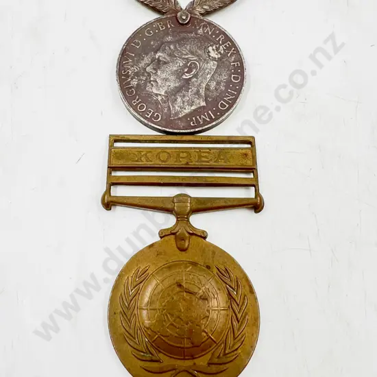 New Zealand service medal (1939–1945) and Korean War UN medal