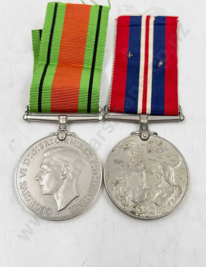 Three British WWII Service Medals Image 1++