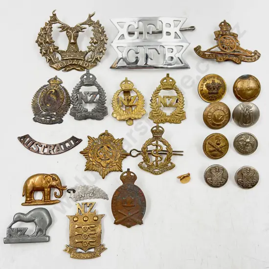 Small Qty NZ and World Cap and Other Badges