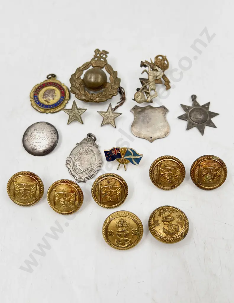 Two S/S Medallions USSCo Buttons Badges and Various (17) Image 1++