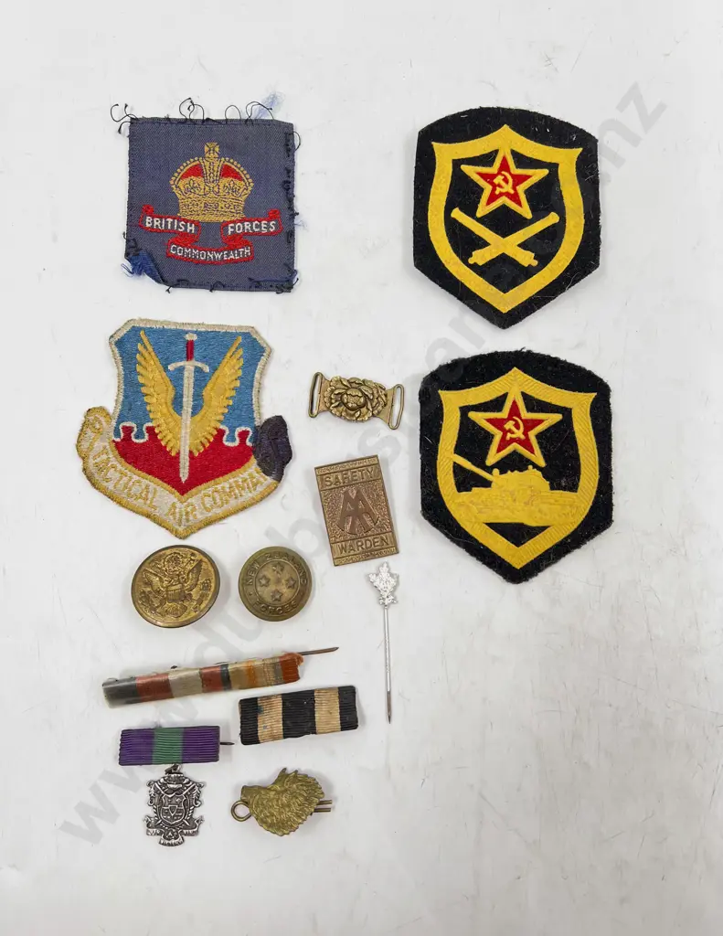 WWII Mixed British Russian and American Cloth Patched and Buttons Image 1++