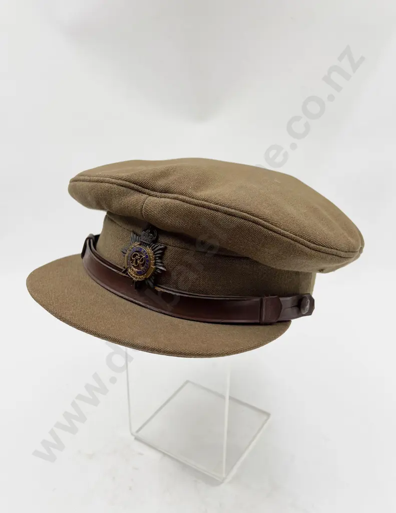 WWII Royal New Zealand Army Service Corps Officers Peaked Cap Image 1++