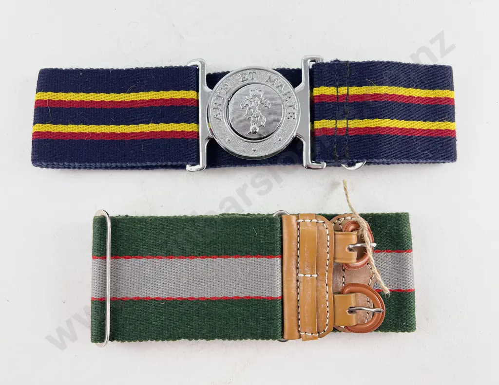 Royal NZ Electrical and Mechanical Engineers Stable Belt and Intelligence Corps Belt Image 1++
