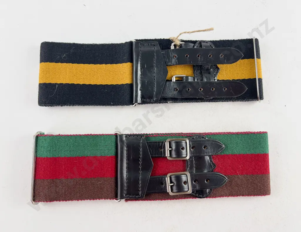 RNZ Armoured Corps Stable Belt and Queen Alexandra's Mounted Rifles Belt Image 1++