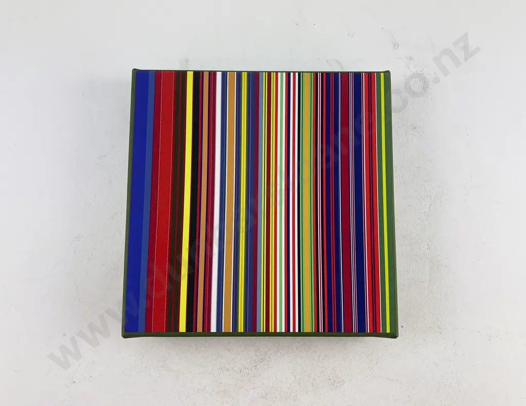 Acrylic on Cabvas Ribbons of Medals Awarded to Churchill entitled 'Churchill' by D Morris Image 1++
