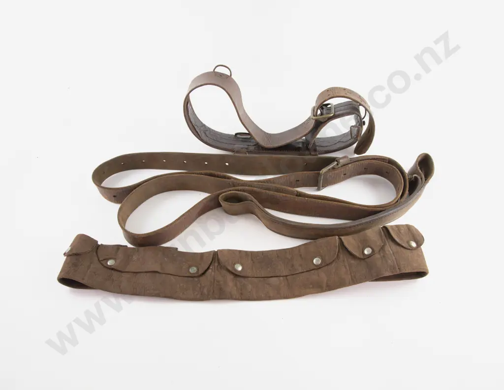 WW1 1915 Leather Equipment Belt Image 1++