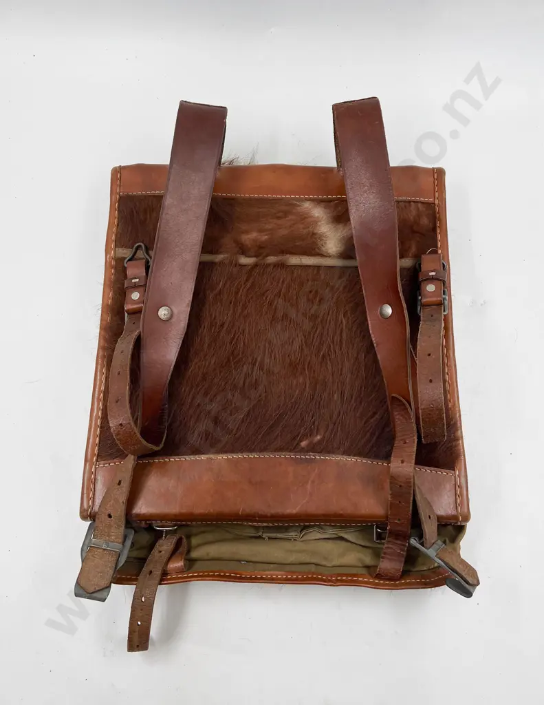 WWII German Pre-War C1938 Tornister With Matching Shoulder Straps Image 1++