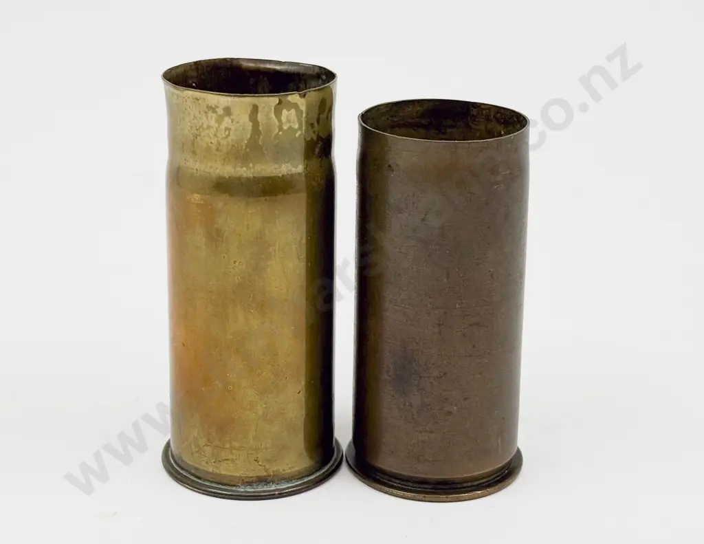 German (1918) and French 30mm Brass Shell Cases Image 1++