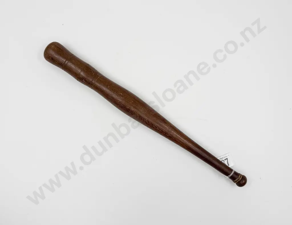 Antique Hardwood Metal Weight Hand Baton Image 1++