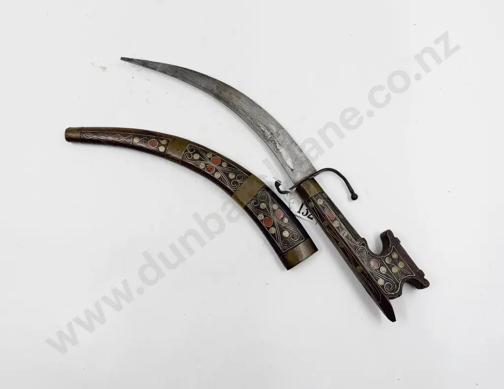 Moroccan Nimcha Knife/Dagger with Scabbard Image 1++