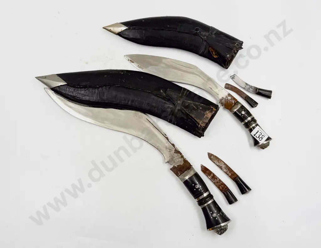 Two Kukri Knife and Scabbards Image 1++