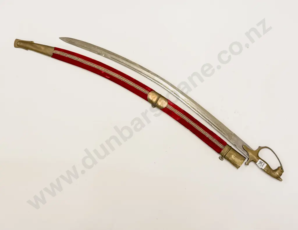 Vintage Indian Talwar Sword in Red Velvet Sheath Image 1++