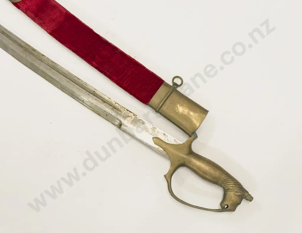 Vintage Indian Talwar Sword in Red Velvet Sheath Image 1++