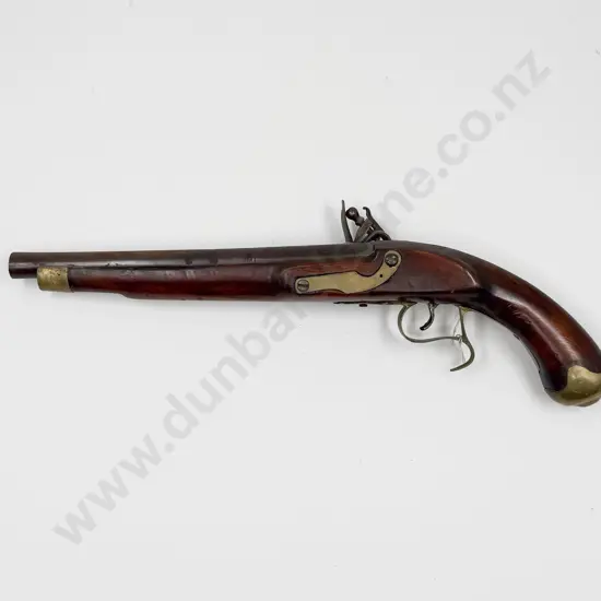 Early C19th Style Flintlock Pistol Wall Hanger