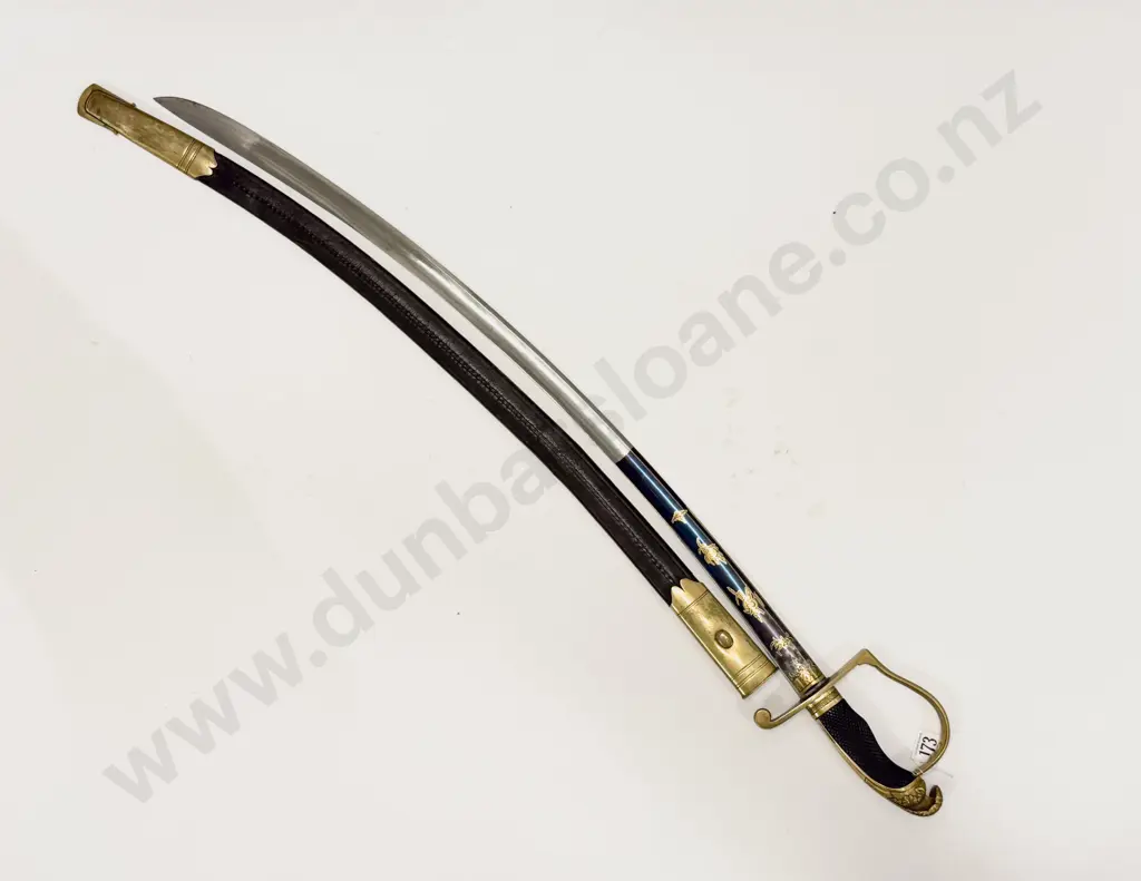 French Napoleonic Cavalry Officers Saber gilt hilt with recurved quillon Image 1++