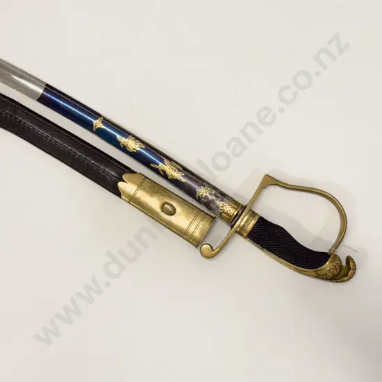 French Napoleonic Cavalry Officers Saber gilt hilt with recurved quillon