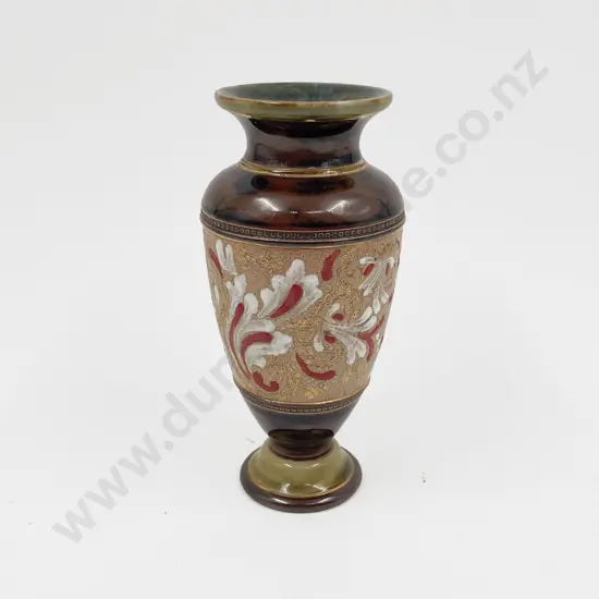 Doulton Lambeth Stoneware Vase together with Box of Assorted China and Stoneware