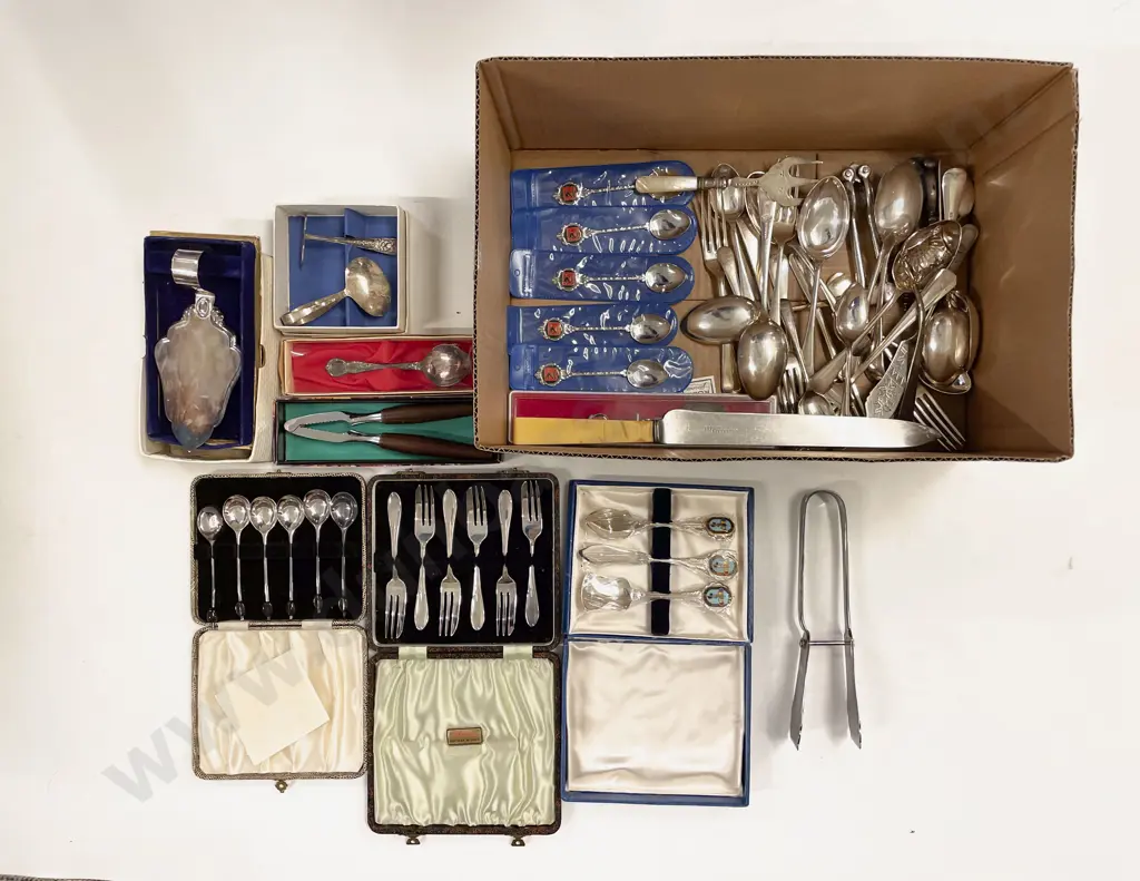 Qty of Assorted Boxes and Loose S/P Cutlery Image 1++
