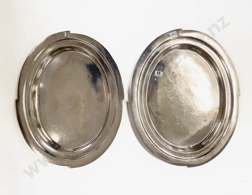 Pair of Claridge's Oval S/P Platters Image 1++