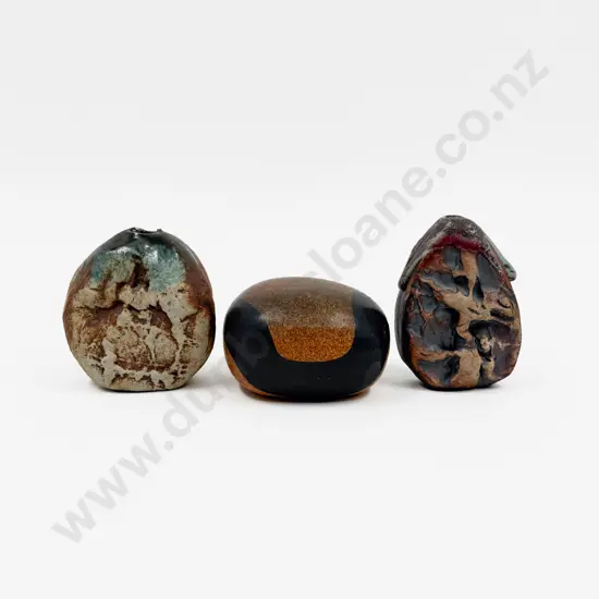 Two Small Doreen Blumhardt Vases together with Anneke Borren Paperweight