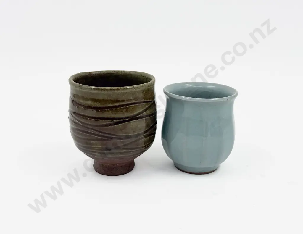 Mirek Smisek Tea Bowl together with Celadon Glaze Image 1++