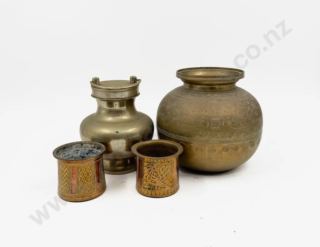 Four Pieces of Assorted Brassware Image 1++