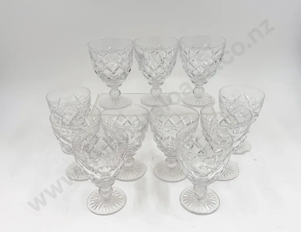 Eleven Harbridge Crystal Glasses Image 1++