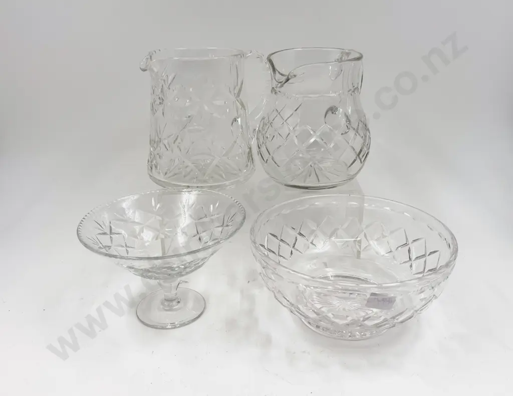 Stuart Crystal Fruit Bowl with Two Jugs and Compote Image 1++