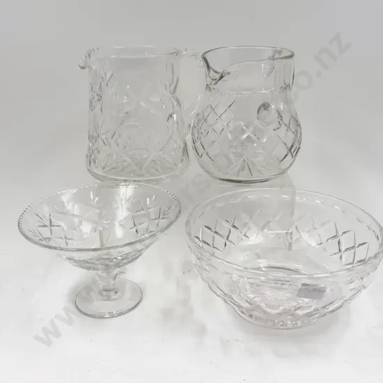 Stuart Crystal Fruit Bowl with Two Jugs and Compote