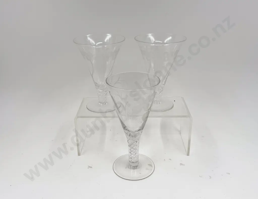 Pair of Glass Rummers together with Stuart Crystal Glass Image 1++